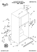 CABINET Diagram and Parts List for ET18TKXDW00  Whirlpool Refrigerator
