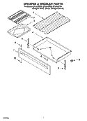 DRAWER & BROILER PARTS Diagram and Parts List for SF196LEPT0  Whirlpool Range