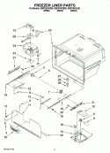 FREEZER LINER PARTS Diagram and Parts List for GI5FVAXVL00  Whirlpool Refrigerator