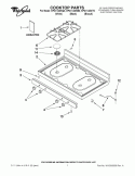 COOKTOP PARTS Diagram and Parts List for WFG114SWB0  Whirlpool Range
