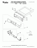 TOP AND CONSOLE PARTS Diagram and Parts List for WED97HEXR2  Whirlpool Dryer