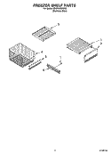 FREEZER SHELF PARTS Diagram and Parts List for KSSP42QKS02  KitchenAid Refrigerator