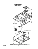 COOKTOP Diagram and Parts List for SE960PEPW6  Whirlpool Range