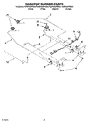 COOKTOP BURNER PARTS Diagram and Parts List for KGRK806PBL00  KitchenAid Range