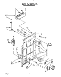 REAR PANEL Diagram and Parts List for KAWE764WAL2  KitchenAid Washer