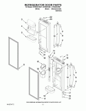 REFRIGERATOR DOOR PARTS Diagram and Parts List for KFIS25XVMS1  KitchenAid Refrigerator