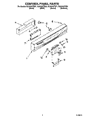 CONTROL PANEL PARTS Diagram and Parts List for GU2455XTSB1  Whirlpool Dishwasher