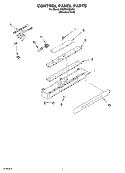 CONTROL PANEL Diagram and Parts List for KSSP48QKS01  KitchenAid Refrigerator