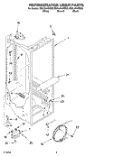 REFRIGERATOR LINER PARTS Diagram and Parts List for ED2LHAXMT00  Whirlpool Refrigerator