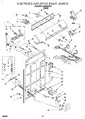 CONTROLS AND REAR PANEL Diagram and Parts List for LBR6233DQ0  Whirlpool Washer