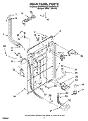 REAR PANEL PARTS Diagram and Parts List for KAWS750LT3  KitchenAid Washer
