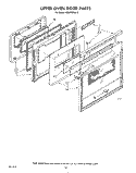 UPPER OVEN DOOR Diagram and Parts List for RB270PXK3  Whirlpool Wall Oven