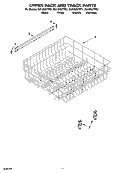 UPPER RACK AND TRACK PARTS Diagram and Parts List for DU1050XTPQ1  Whirlpool Dishwasher