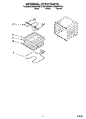 INTERNAL OVEN PARTS Diagram and Parts List for RS675PXGB14  Whirlpool Range