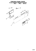 CONTROL PANEL PARTS Diagram and Parts List for KUDS02FRWH2  KitchenAid Dishwasher
