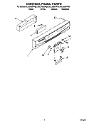 CONTROL PANEL PARTS Diagram and Parts List for DUL240XTPQ6  Whirlpool Dishwasher