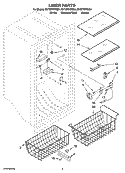 LINER PARTS Diagram and Parts List for EV187NYRV04  Whirlpool Freezer