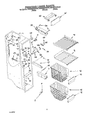 FREEZER LINER Diagram and Parts List for KSRG22FKBL02  KitchenAid Refrigerator
