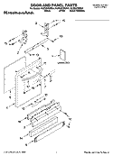 DOOR AND PANEL PARTS Diagram and Parts List for KUDI02CRBL4  KitchenAid Dishwasher