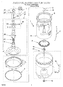 AGITATOR, BASKET, AND TUB Diagram and Parts List for 6LBR5132EQ0  Whirlpool Washer
