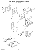 AIR FLOW AND CONTROL PARTS Diagram and Parts List for ACD052PS4  Whirlpool Air Conditioner