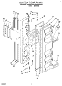 FREEZER DOOR Diagram and Parts List for TS22AWXBN01  Whirlpool Refrigerator