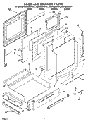 DOOR AND DRAWER PARTS Diagram and Parts List for KGRK806PBT01  KitchenAid Range