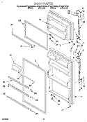 DOOR Diagram and Parts List for ET16JKYBW01  Whirlpool Refrigerator