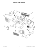 AIR FLOW PARTS Diagram and Parts List for WMH32517AW1  Whirlpool Microwave