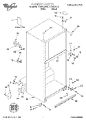 CABINET, LITERATURE Diagram and Parts List for ET18PKXGW02  Whirlpool Refrigerator