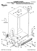 CABINET PARTS Diagram and Parts List for GD5DHAXVY00  Whirlpool Refrigerator
