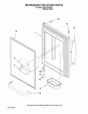REFRIGERATOR DOOR PARTS Diagram and Parts List for GB2FHDXWS03  Whirlpool Refrigerator