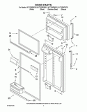 DOOR PARTS Diagram and Parts List for W1TXEMFWS01  Whirlpool Refrigerator