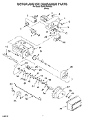 MOTOR AND ICE CONTAINER PARTS Diagram and Parts List for 7ED0GTQXKQ02  Whirlpool Refrigerator