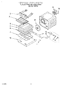 INTERNAL OVEN Diagram and Parts List for KEBS208DWH1  KitchenAid Wall Oven