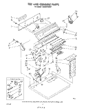 TOP AND CONSOLE , LITERATURE AND OPTIONAL Diagram and Parts List for LG9801XPW1  Whirlpool Dryer