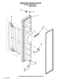 FREEZER DOOR PARTS Diagram and Parts List for ED5PVEXWS14  Whirlpool Refrigerator