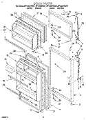 DOOR Diagram and Parts List for ET14HJXDW01  Whirlpool Refrigerator
