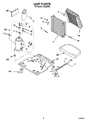 UNIT PARTS Diagram and Parts List for AD50DSR1  Whirlpool Dehumidifier