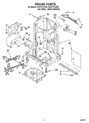 FRAME PARTS Diagram and Parts List for KUCC151LPA2  KitchenAid Trash Compactor