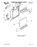 FRAME AND CONSOLE Diagram and Parts List for DU4000XB0  Whirlpool Dishwasher
