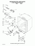 REFRIGERATOR LINER PARTS Diagram and Parts List for KBRS20EVBL3  KitchenAid Refrigerator