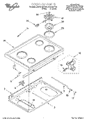 COOKTOP Diagram and Parts List for RF4700XEN3  Whirlpool Range