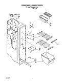 FREEZER LINER Diagram and Parts List for 3XARG479WP01  Whirlpool Refrigerator