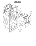 LINER Diagram and Parts List for ET16AKXSW02  Whirlpool Refrigerator