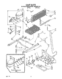 UNIT Diagram and Parts List for RB22CKXYW00  Roper Refrigerator