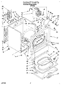 SECTION Diagram and Parts List for KEYE677BWH0  KitchenAid Dryer
