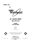 SECTION Diagram and Parts List for RH2630XLW0  Whirlpool Range Hood