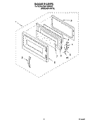 DOOR Diagram and Parts List for MH7130XEQ3  Whirlpool Microwave