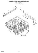 UPPER RACK AND TRACK PARTS Diagram and Parts List for GU630XTLQ1  Whirlpool Dishwasher